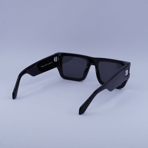 Off-White OERI149 CHESTER 1007 Sunglasses Black Square Frame, Dark Grey Lenses - Picture 9 of 10